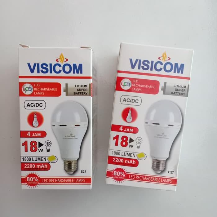 Lampu ajaib AC DC Visicom 18 Watt lampu emergensi E27 GENIUS