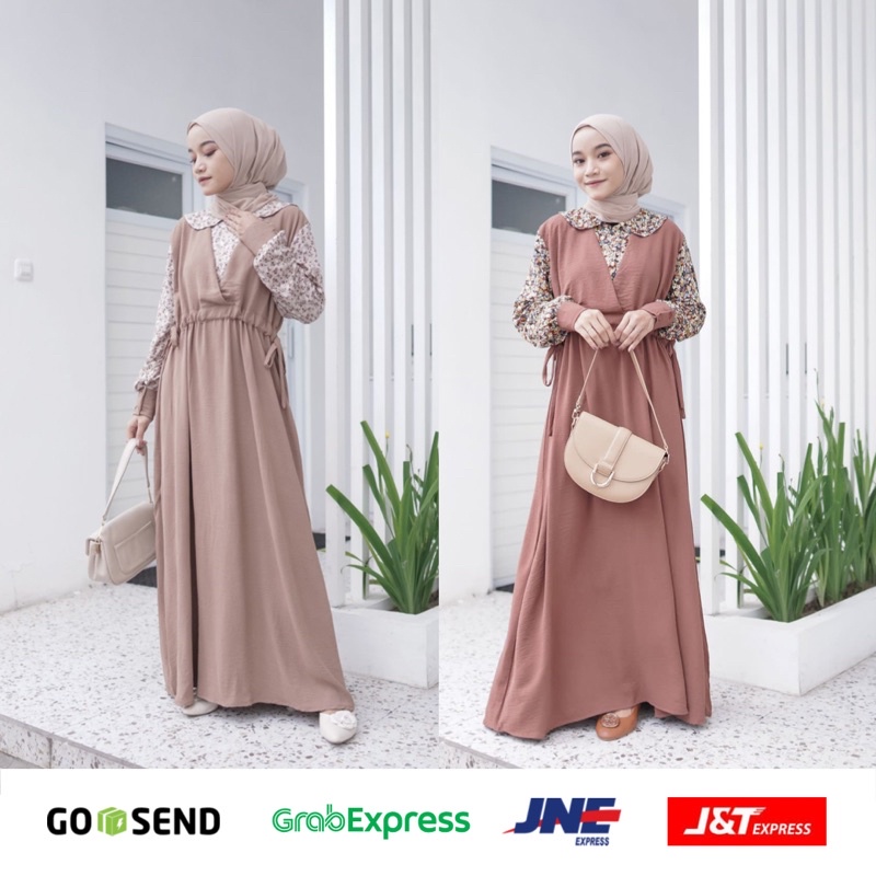LUMICA AZKIA ABAYA by Locana Dress brukat dress kondangan baju gamis baju brukat gamis brukat
