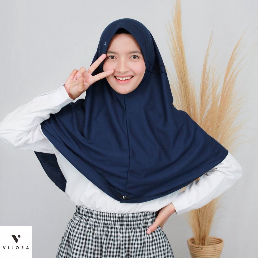 ✨Trend✔️ HIJAB ANAK SEKOLAH NAVY HIJAB INSTAN HARIAN NAVY AZZANZA HIJAB VILORA NAVY INSTAN SIZE M L 