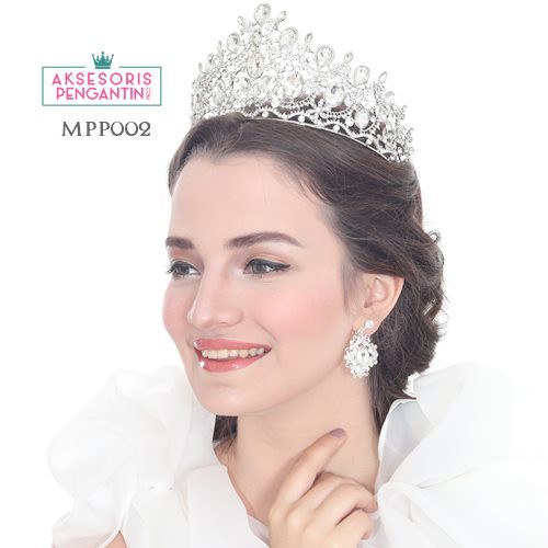 [READY STOCK] AKSESORIS MAHKOTA WEDDING CROWN HEADPIECE PENGANTIN MPP002