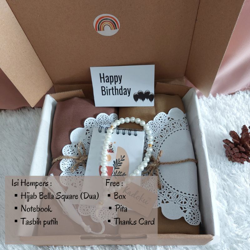 

(PAKET C) HEMPERS CEWEK GIFTBOX HIJAB KADO ULANG TAHUN WISUDA