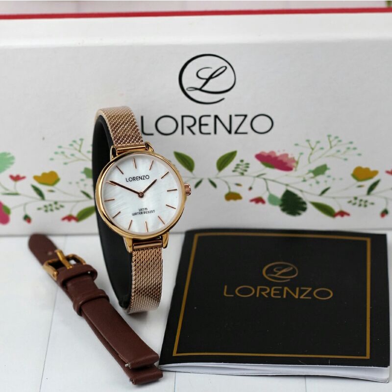 Jam tangan Lorenzo 1066 Tali pasir original Wanita