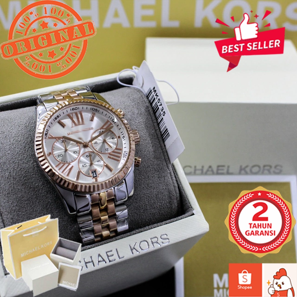 [ TERLARIS GARANSI 2 TAHUN DAN 100% ORIGINAL] MK JAM TANGAN PRIA WANITA | RANTAI | KULIT | KARET | M