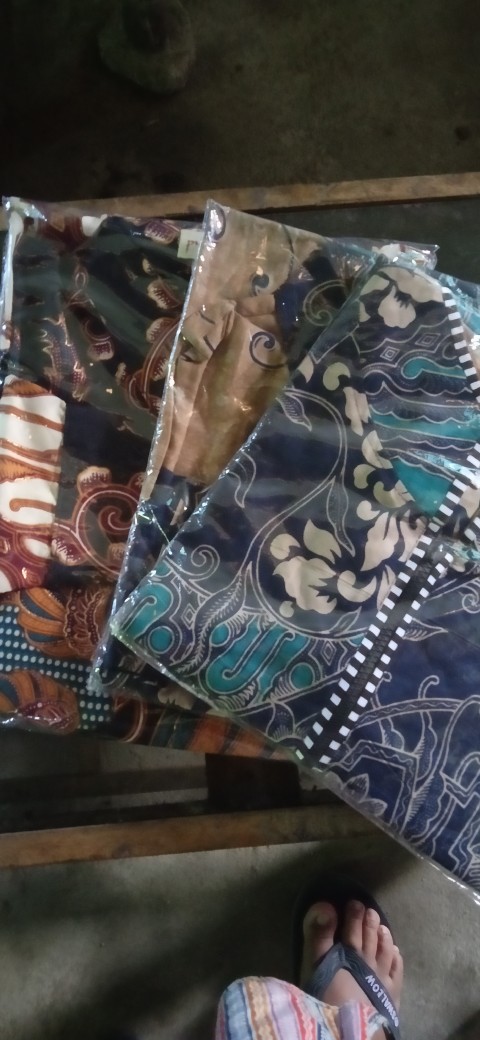 Atasan Batik Pria Lengan Panjang Kenongo Hem Padi Pekalongan M L Xl Xxl