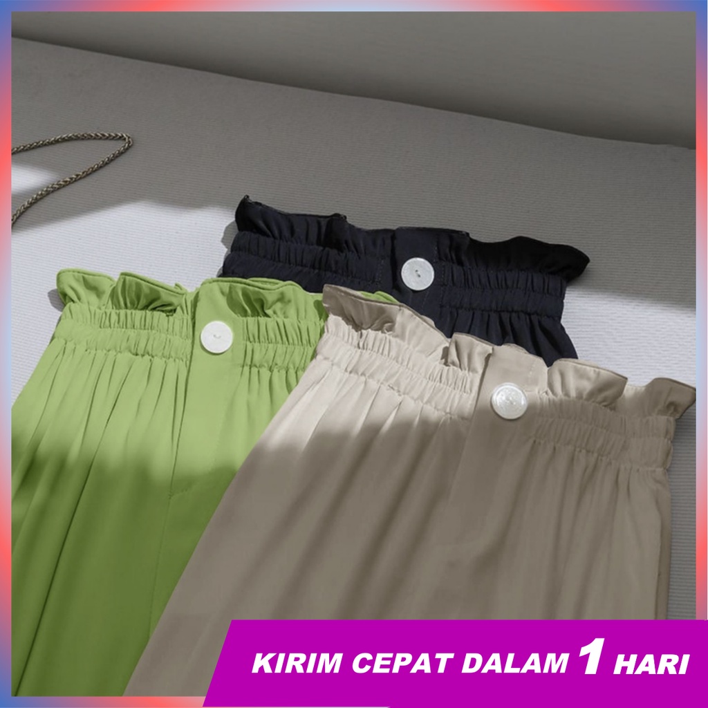 ORI IMPOR bukan jahitan! Super66 Celana wanita kulot highwaist / celana wanita murah panjang kulot scuba korean pants wide leg pants