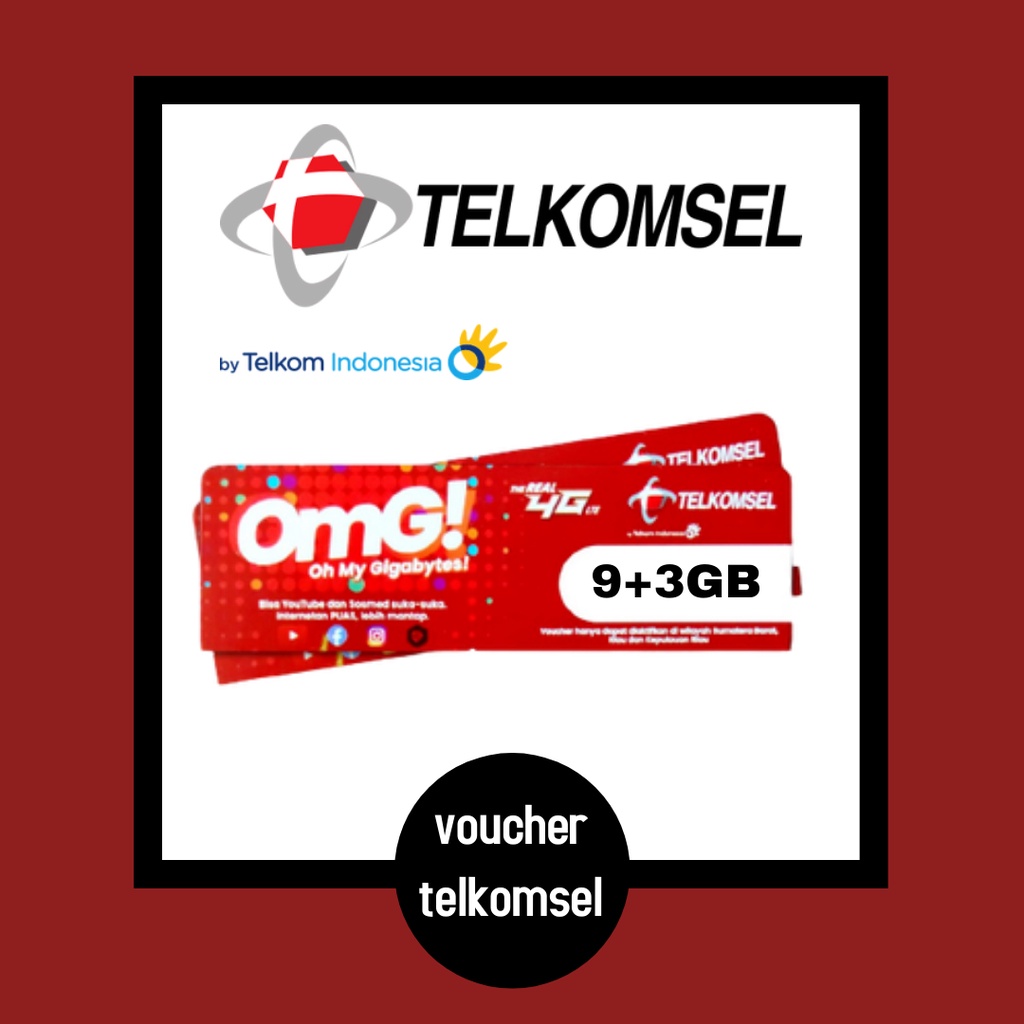 Voucher Data Telkomsel 9+3 GB