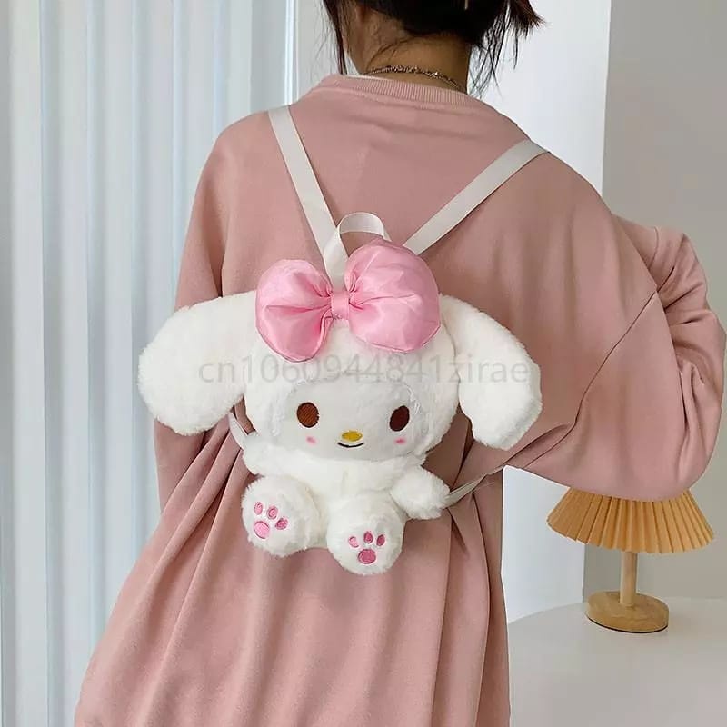 &quot;aurabagss&quot;- Tas Anak Perempuan Tas Ransel Boneka Melody Ransel Boneka Fashion Motif Kartun Karakter Hewan Warna Pink Kelinci Cute Imut keren