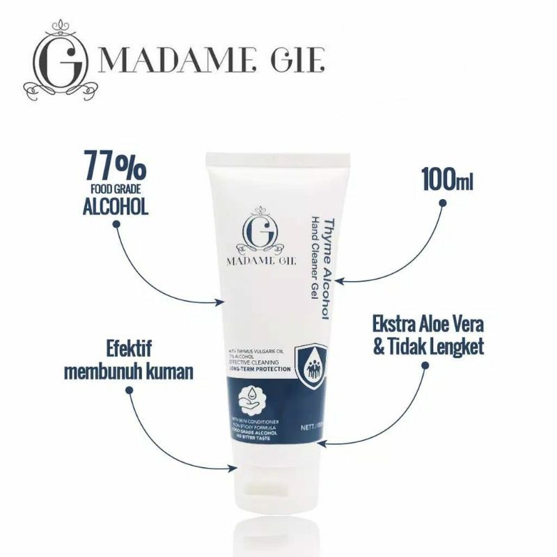 MADAME GIE Thyme Alcohol Hand Cleaner Gel 100 ML - Hand Sanitizer