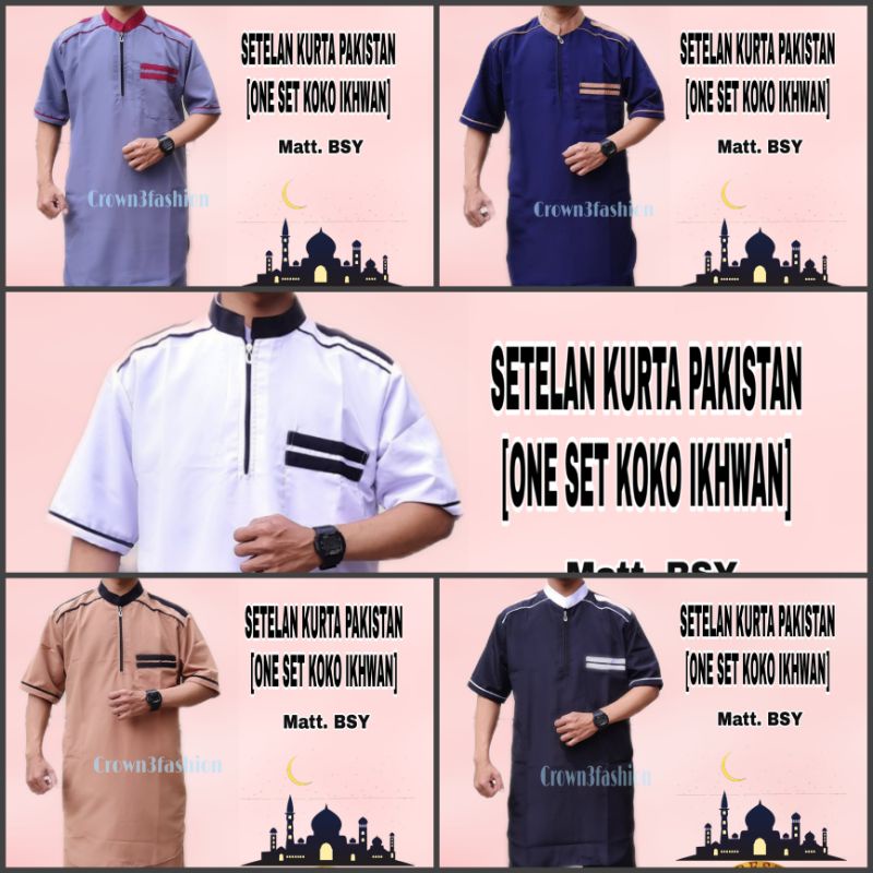 Setelan Koko Kurta Pakistan Pria Terbaru •COD√