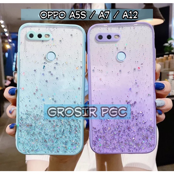 SOFTCASE GLITER ( OPPO A5S / A7 / A12  ) TERBARU CASE DOVE GLITER FUZE TRANSPARAN DENGAN PROTEKSI KA