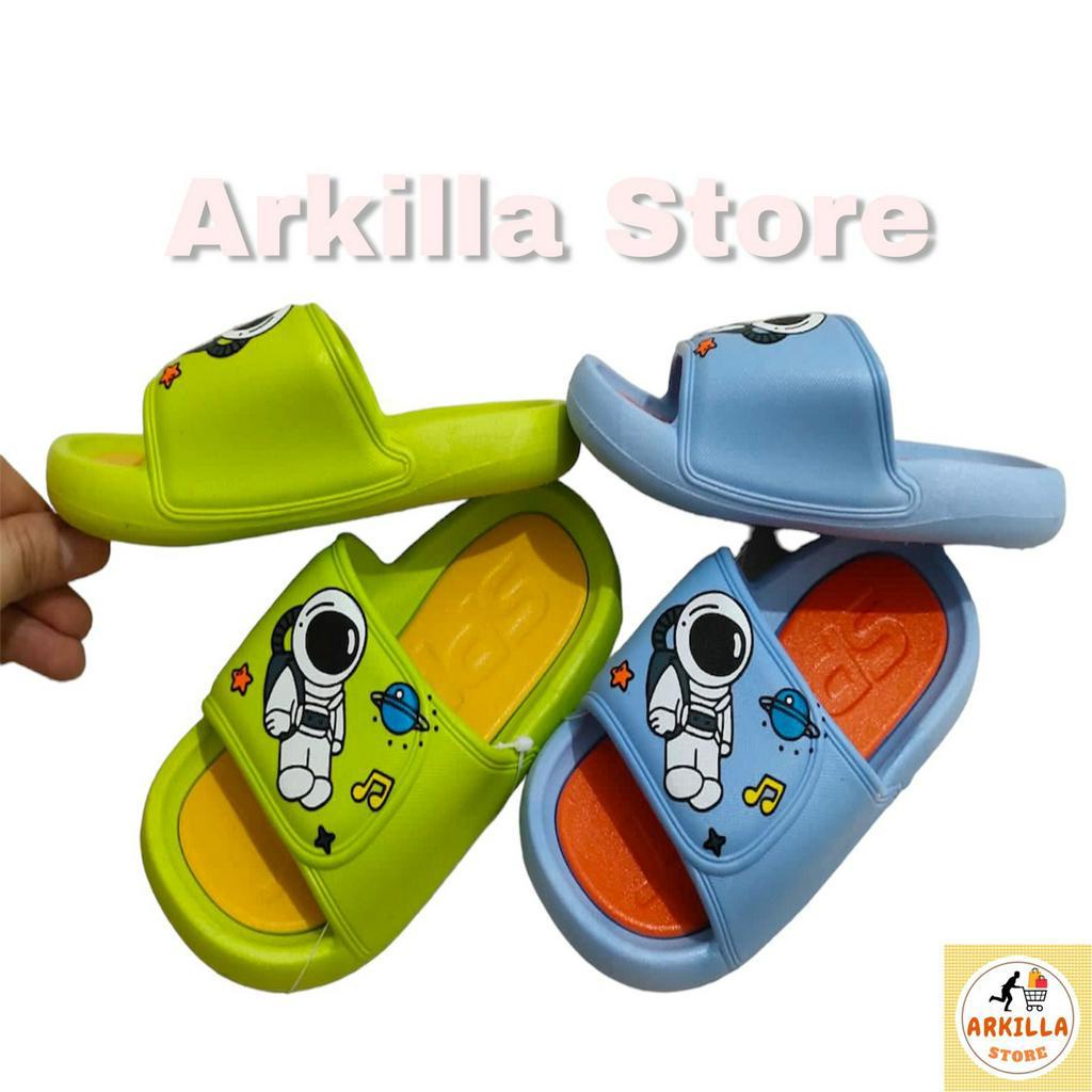 Breslin Sandal Anak Jelly Slop Cowok Cewek Motif Astonot Hits News Trendy Bahan Karet Empuk Lentur A