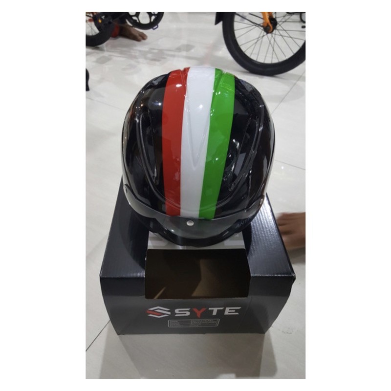 helm sepeda dari pacific Syte ST F 170 F170 F-170 in mold with glasses half face