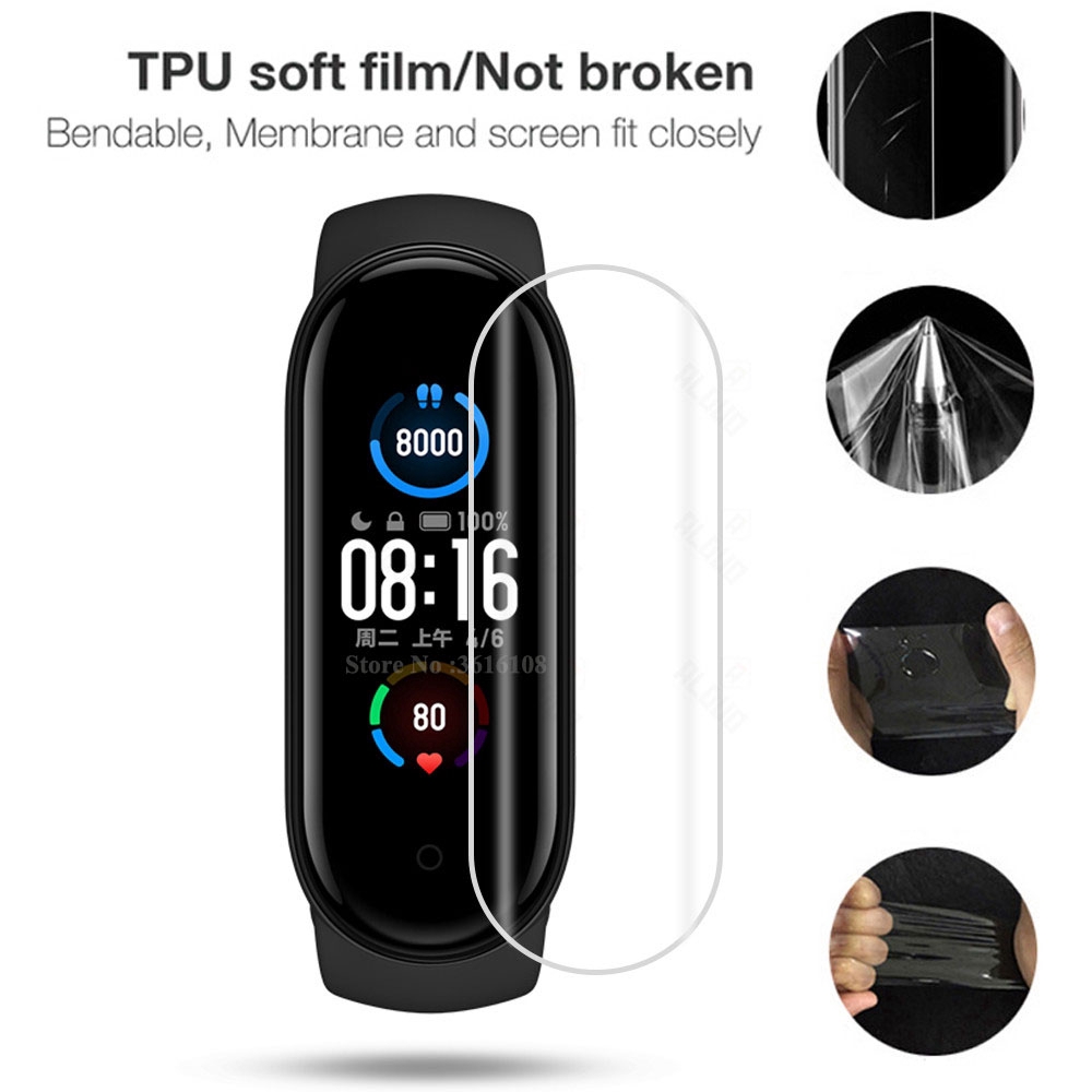 Xiaomi Mi Band 5 Screen Protector Soft TPU Ultra Clear Screen Hydrogel Film