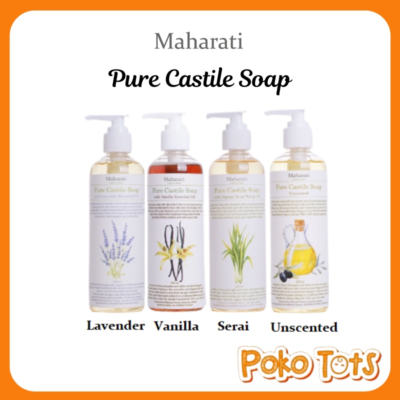 Maharati Pure Castile Soap 100 &amp; 250ml Sabun Cair Minyak Zaitun Untuk Semua Jenis Kulit