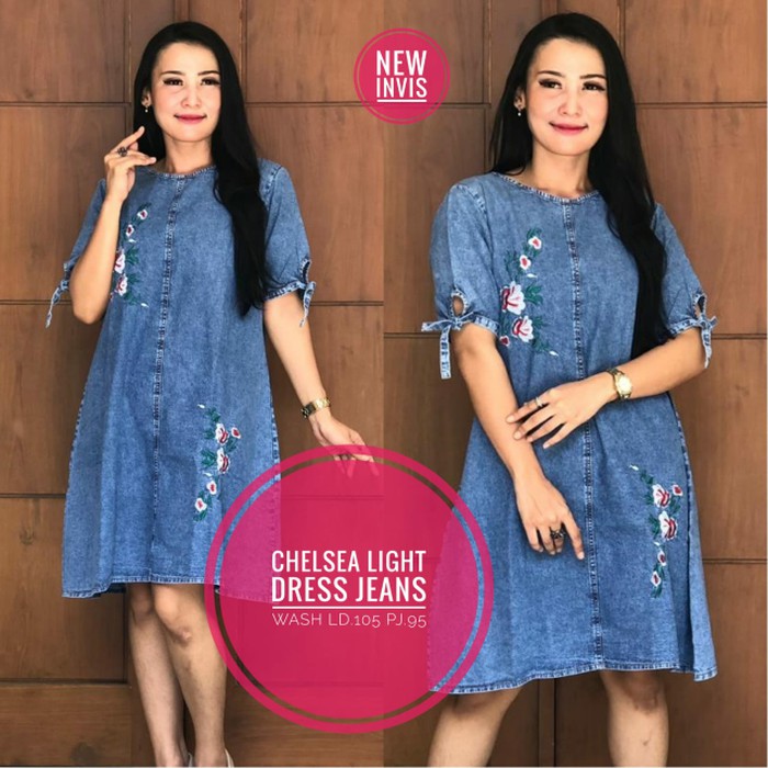 PROMO  BAJU ATASAN JEANS WANITA KULIAH  stok masih sis klik beli segera kirim - adidas tunik bajoe