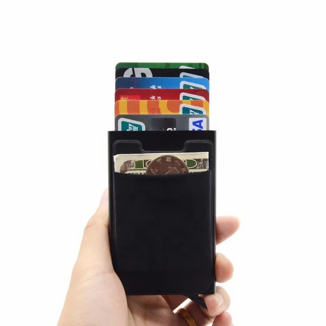 Dompet Pintar Credit Card Holder Metal case RFID + Slot Uang Kertas