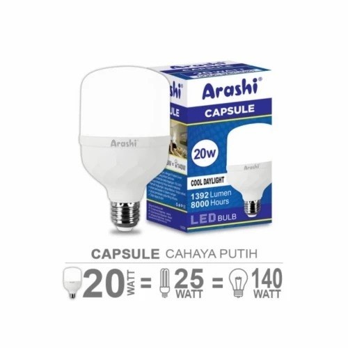 ARASHI CAPSULE Bohlam Lampu LED Cahaya Putih CDL 20W 20 Watt