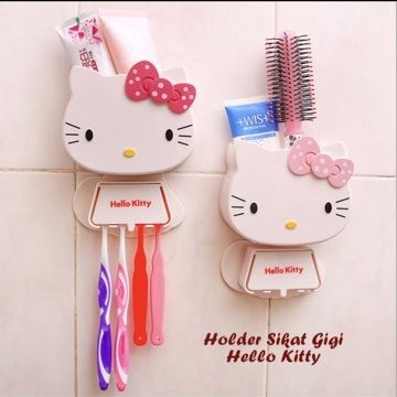 Holder tempat sikat gigi HELLO KITTY ( bisa untuk tempat sikit gigi dan sisir)