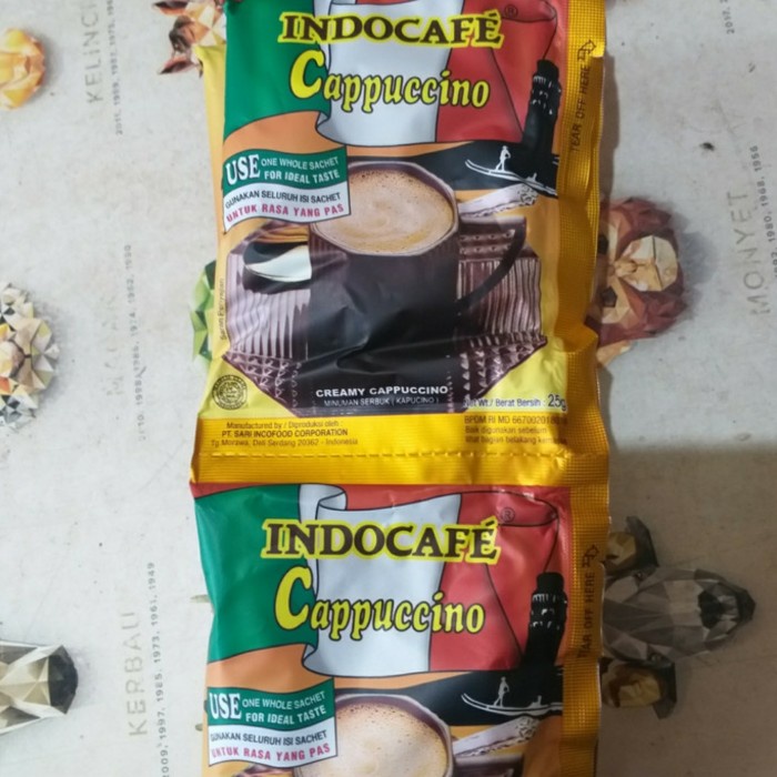 

H2J0U2J1U Indocafe Cappucino Renceng Isi 10 Pcs Sachet X 25Gr Ready HyYj