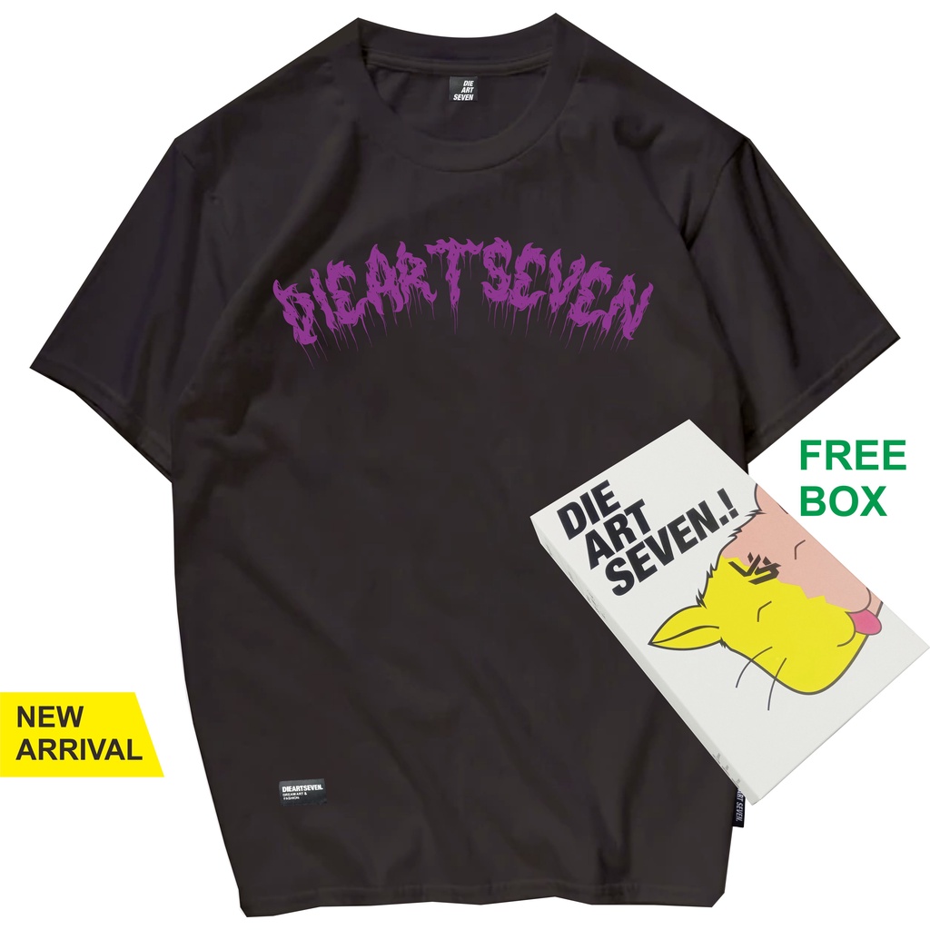 Dieartseven - Kaos Distro Pria T shirt Evelin Black