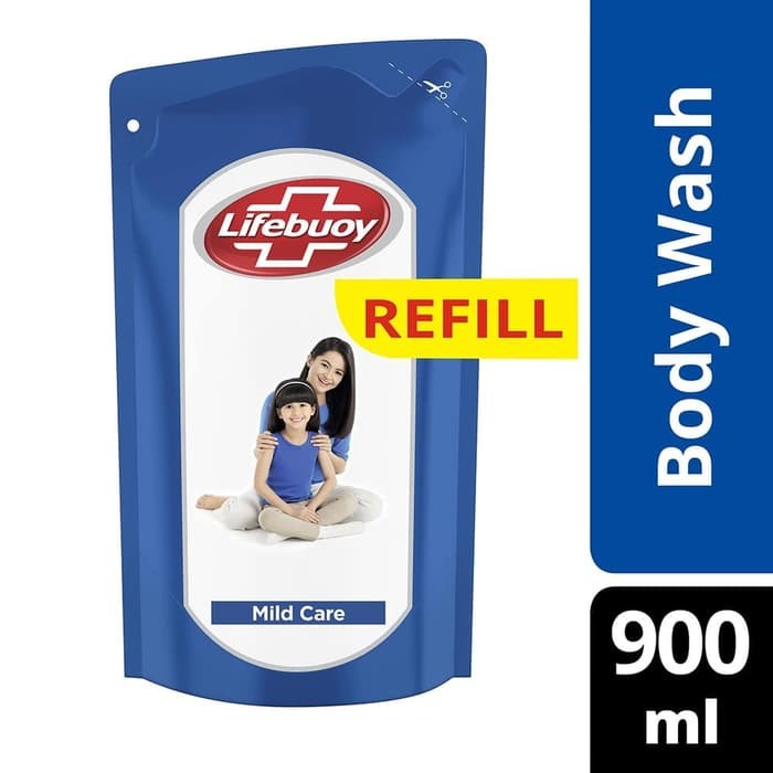 Za2012 Lifebuoy Body Wash Mild Care 900Ml Sabun Mandi Cair Refill 900 Ml r0F