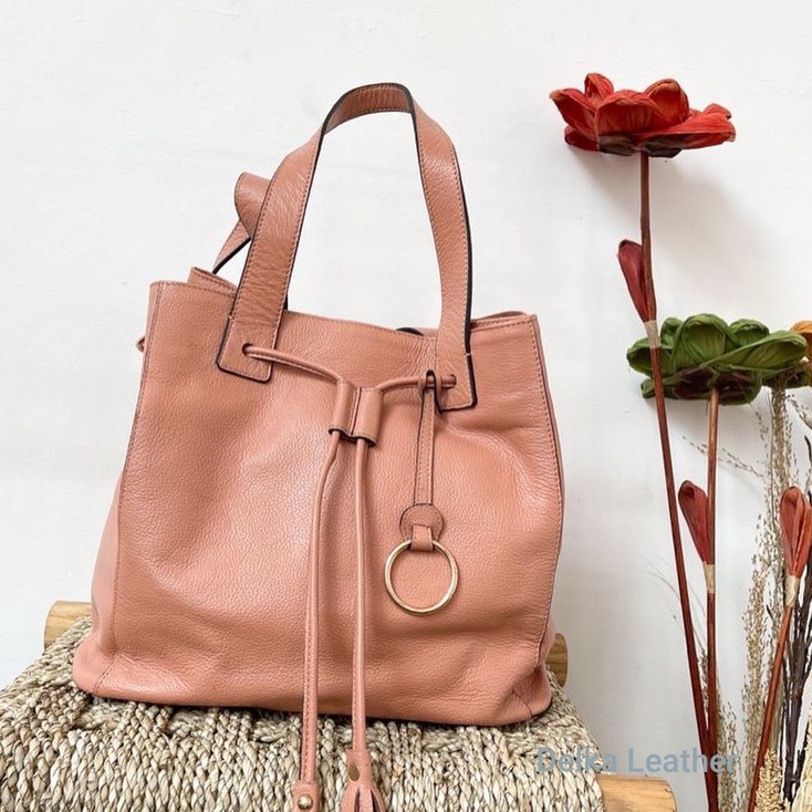 Tas Kulit Asli DL558 Wanita/ Tas Papirut Asli Kulit Sapi Garut 10% Original/ Fashion Tas Serut Kulit