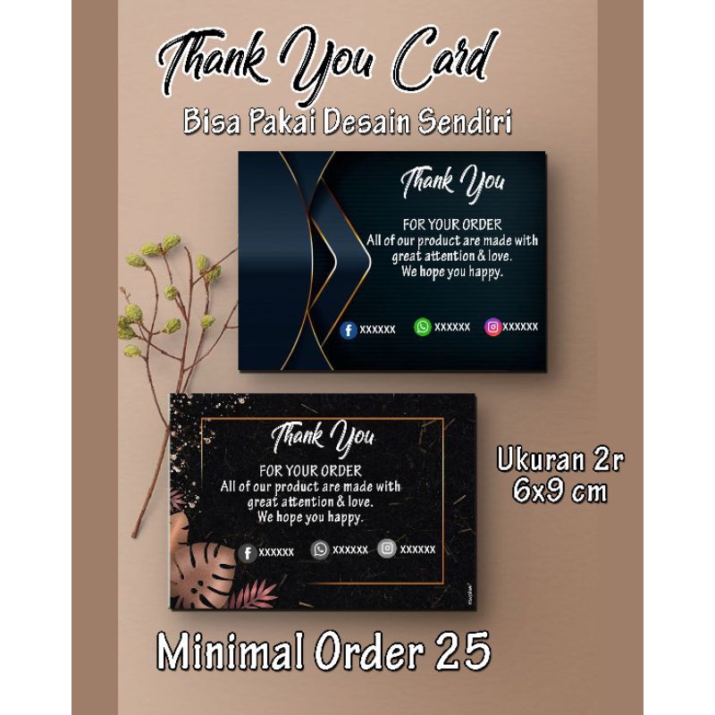 

THANK YOU CARD - BISA REQUEST TULISAN
