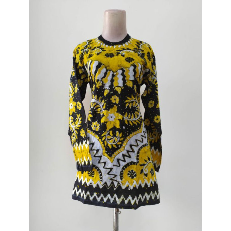 atasan cewek lengan panjang, batik tulis bahan kaos adem non busui