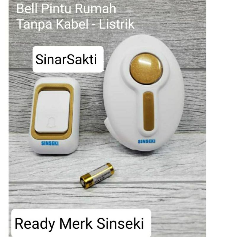 Bel Pintu Rumah / Door Bell SHIGEN Wireless Tanpa Kabel Waterproof AC LISTRIK Awet