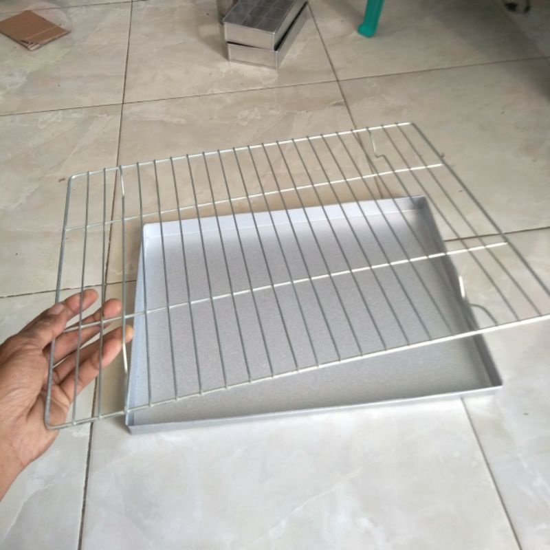 Nampan Tatakan Kue Dan Food Cooling Rack 30x26 dan  40cmx30cmx2.3Cm Bahan gavalum Tebal Tahan Karat