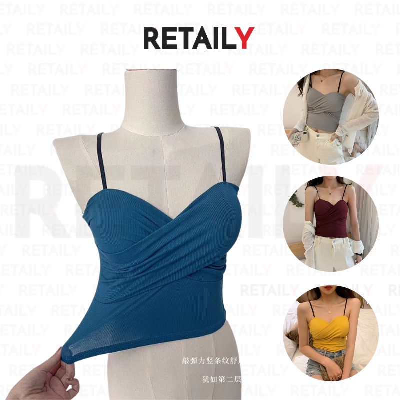 Retaily BRA515 Tank Top Bra Pakaian Dalam Wanita Sport Bra Tanpa Kawat Bra Olahraga Perempuan