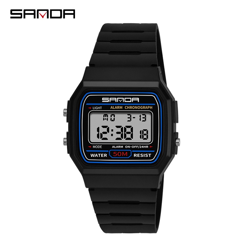 SANDA 391 Jam Tangan Wanita Digital Tali Rubber Shockproof Anti Air WATCHKITE WKOS