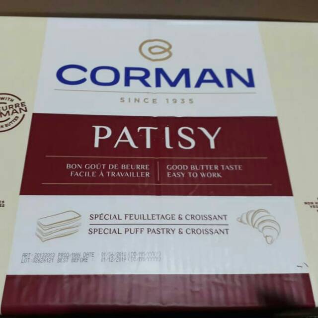 

PROMO BUTTER CORMAN PATISY SHEET 2 Kg