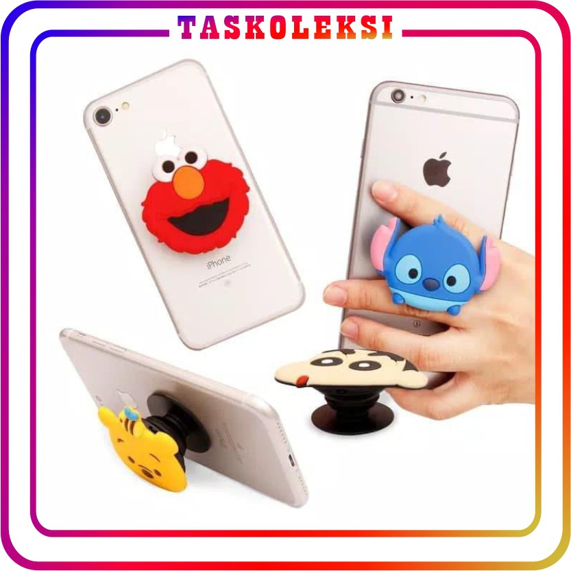  TK  R112 Popsocket  3D HP  Karakter Pop Socket  Motif Cute 