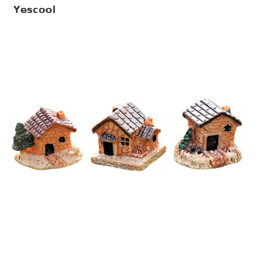 Yes 1pc Miniatur Rumah Bahan Resin Untuk Dekorasi Tamanoutdoor