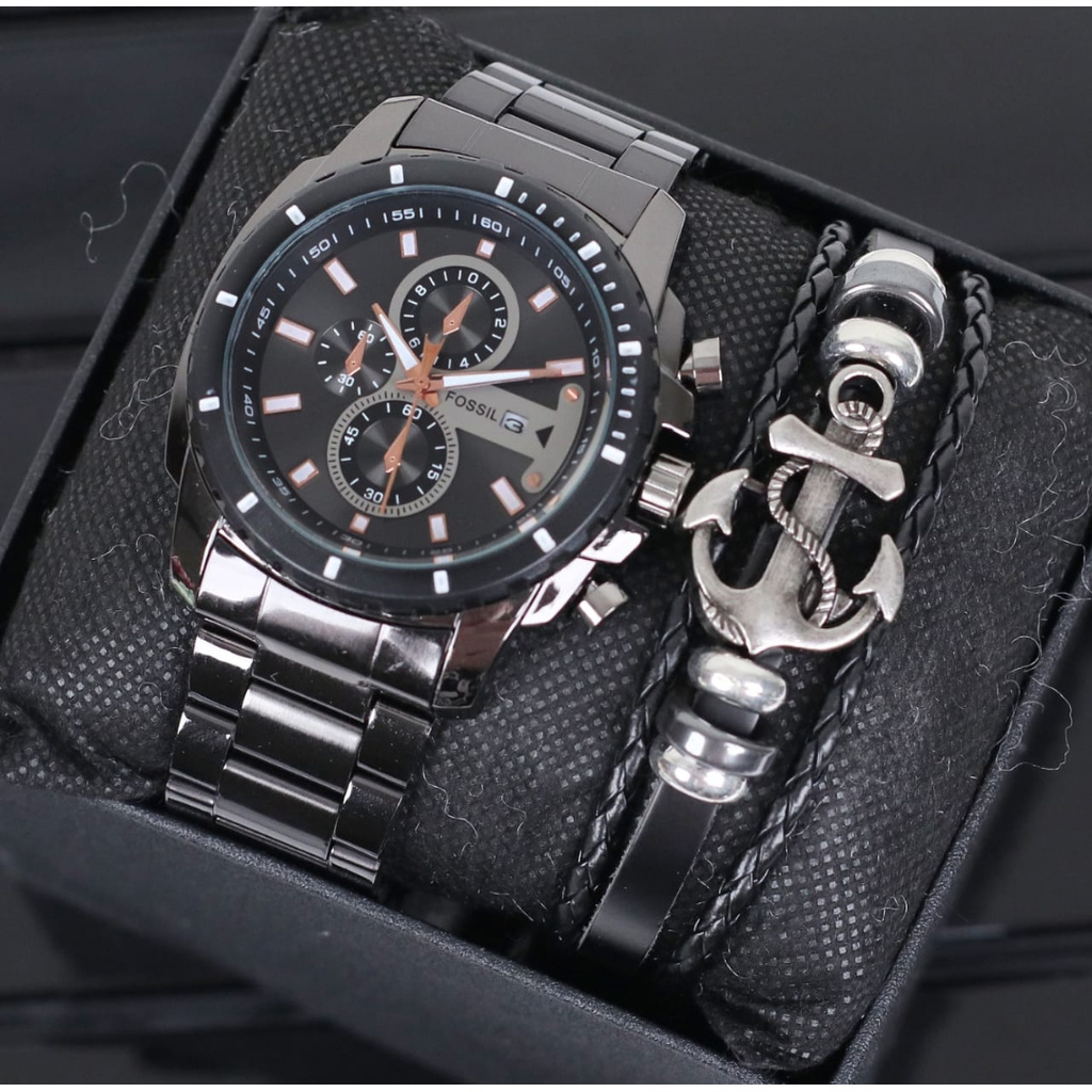 Jam Tangan Pria FSL Fashion Free gelang jangkar L1049