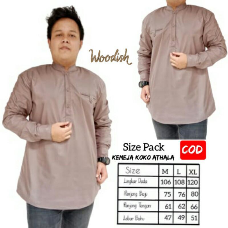 BAJU KEMKO PANJANG|BAJU MUSLIM MODERN PRIA LENGAN PANJANG|BAJU KOKO KATUN ATASAN PRIA KEMEJA KASUAL