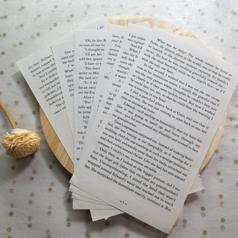 

35pcs Kertas Vintage Novel Inggris Lama untuk Journal // Dimino