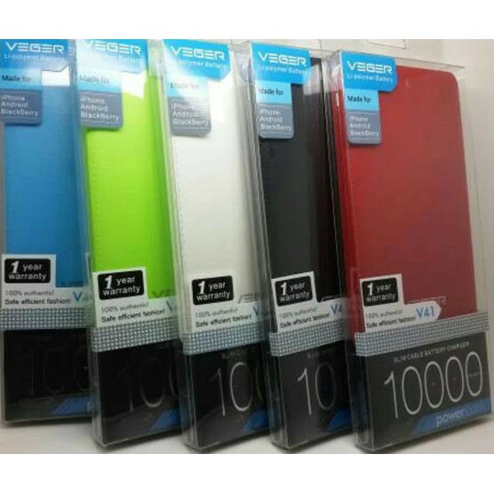 Powerbank Veger Original 10000 MAH/ Veger 10.000 Mah/ PB Veger/Veger Powerbank