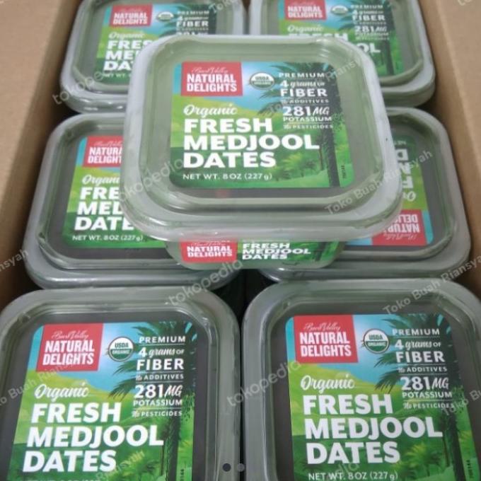

\\\\\] kurma medjool natural delights USA organik premium Dates 227 gr pack