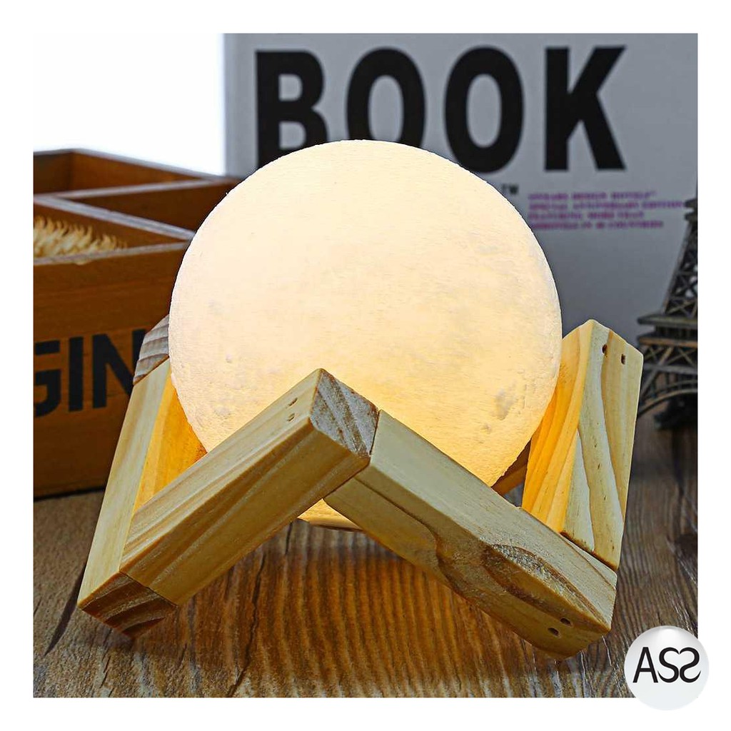 ASS Shop - TaffLED Dekorasi Rumah Lampu Tidur Bulan 3D Moonlight 8cm - LD002701