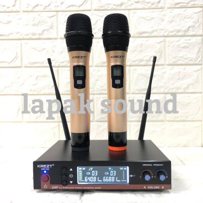 Mic Wireless Krezt KRU 820 (Gold)