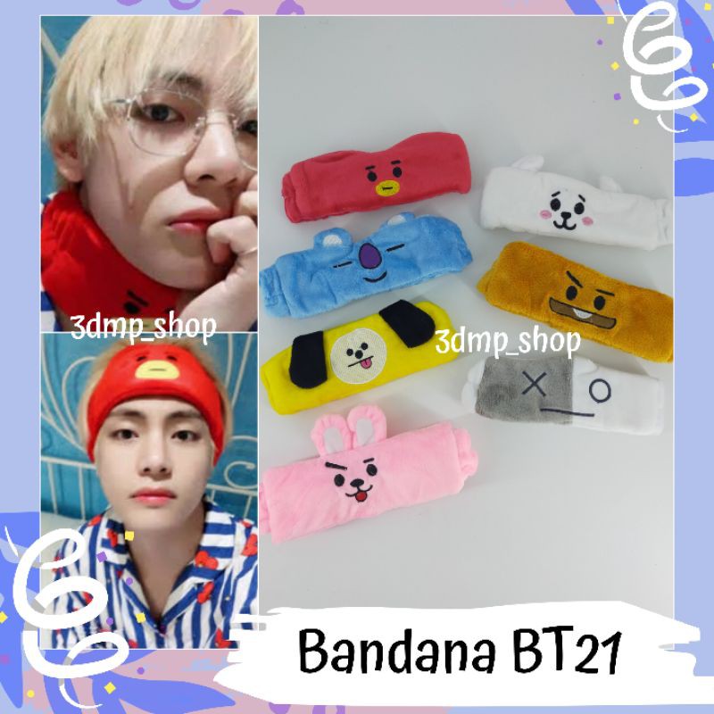 Bandana Karet Bando BT21 Cooky Tata Chimmy Koya RJ Van Shooky