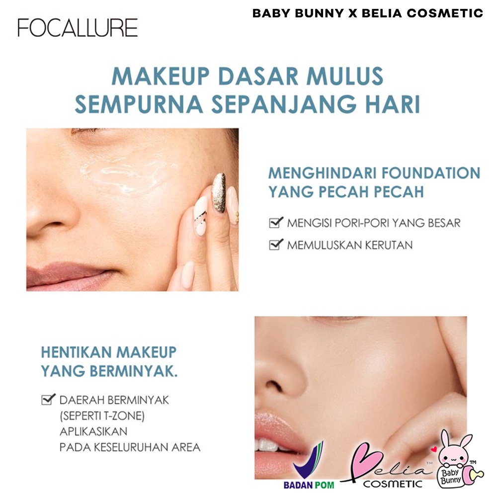 ❤ BELIA ❤ FOCALLURE Glowmax Hydrating Primer &amp; Blurmax Pore-Minimize Primer FA138 | Brighten &amp; Moisture makeup base | Tone-up | Oil-Control | Refreshing Face | Pore-Blurring Smooth Surface | BPOM