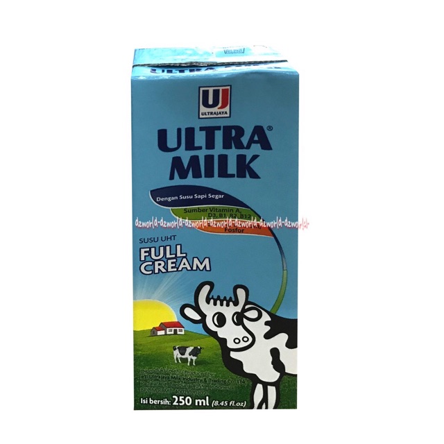 Ultra Milk 200ml Susu UHT Full Cream Susu Ultra Siap Minum Ful Krim Susu Putih Ultramilk Ultra Milks Rasa Plain Caramel Coklat Taro Low Fat Original