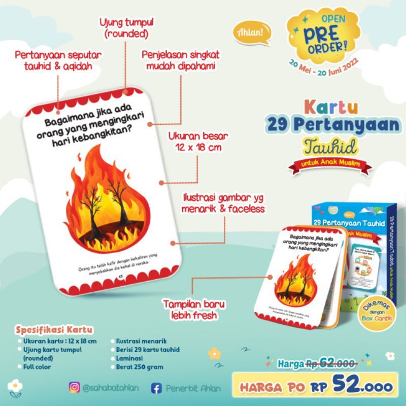 Kartu 29 pertanyaan tauhid aqidah flashcard ahlan