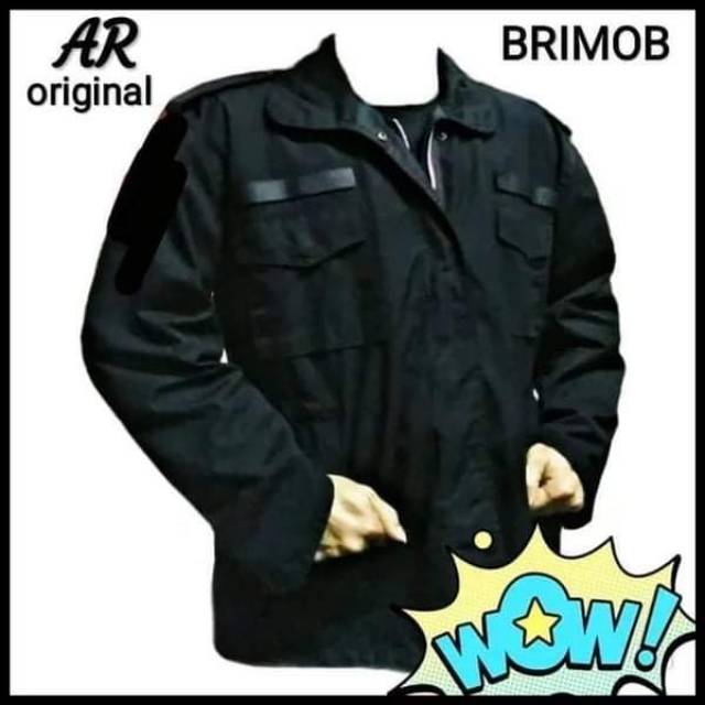 Jaket AR Exclusive Bolak Balik Hitam Brimob / Hijau TNI