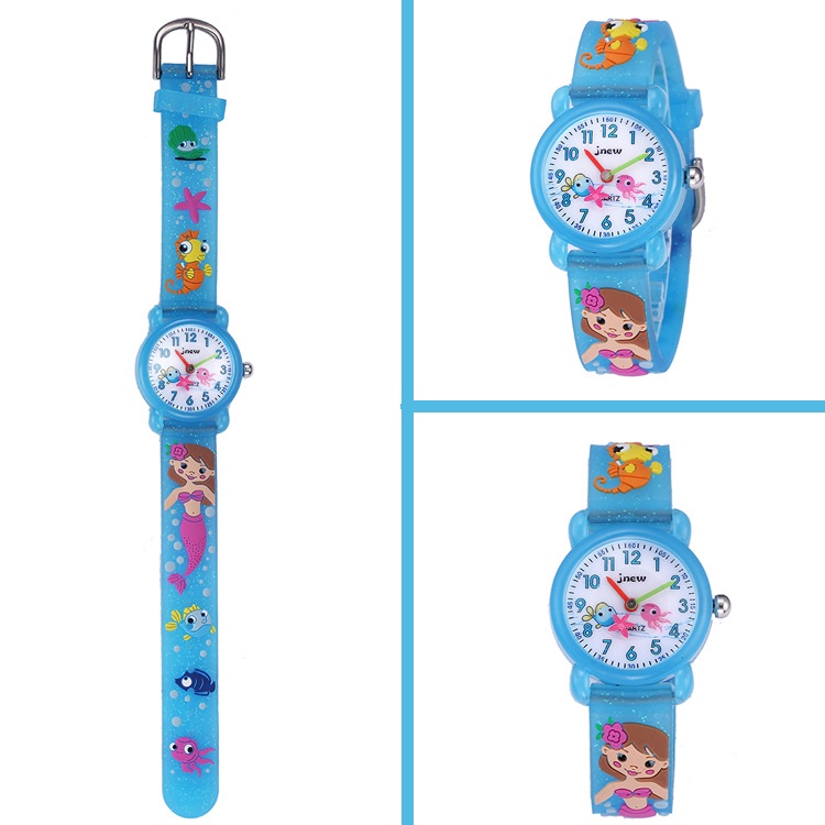 Children's Watch Mermaid 3d Silicone Cartoon Watch Cute Waterproof Quartz Watch Primary School Girls' Watch Children's Watch