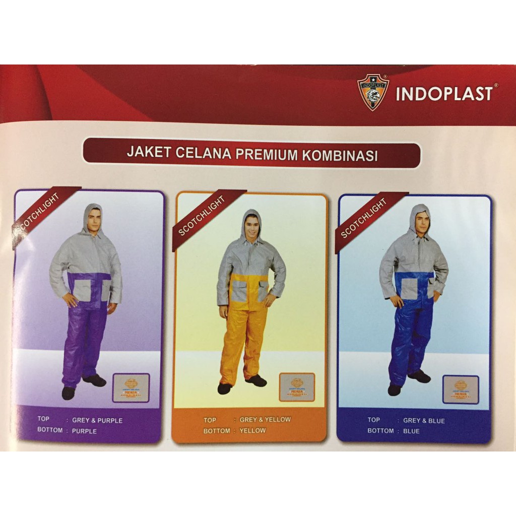 Jas Hujan  setelan / Jaket Celana Premium Kombinasi - Indoplast  grosir murah 4U CLOTHING