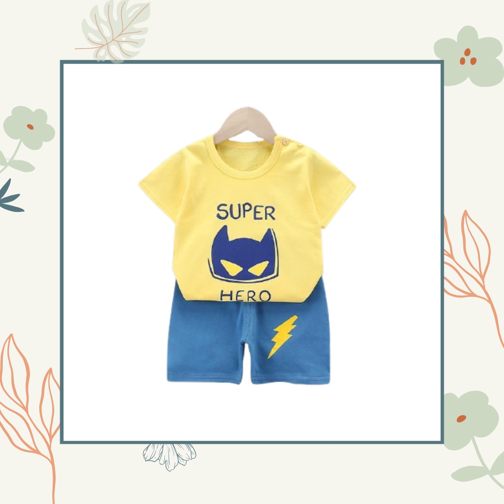 MBSS Baju Setelan Anak Anak Piyama Pakaian Pendek Jumper Anak Bayi C3